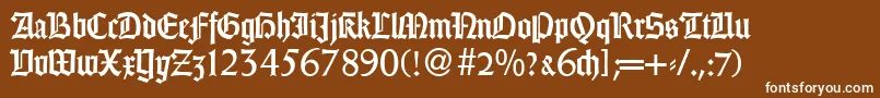 WeingothikdbNormal Font – White Fonts on Brown Background