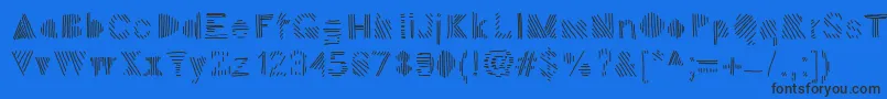 Sion Font – Black Fonts on Blue Background