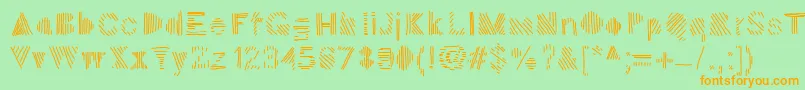 Sion Font – Orange Fonts on Green Background