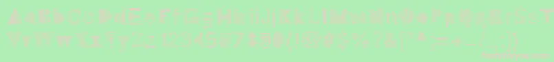 Sion Font – Pink Fonts on Green Background