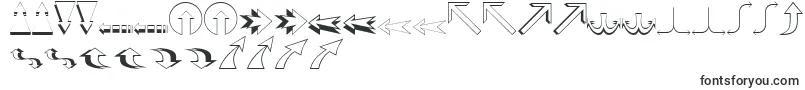 Czcionka CarrArrowsOutline – sudańskie czcionki
