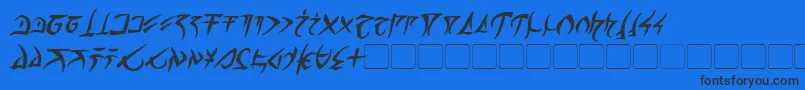 BarazhadBoldItalic Font – Black Fonts on Blue Background