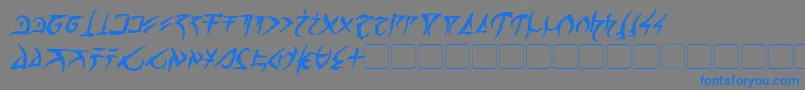 BarazhadBoldItalic Font – Blue Fonts on Gray Background