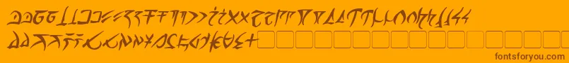 BarazhadBoldItalic Font – Brown Fonts on Orange Background