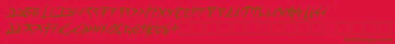 BarazhadBoldItalic Font – Brown Fonts on Red Background
