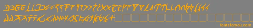 BarazhadBoldItalic Font – Orange Fonts on Gray Background