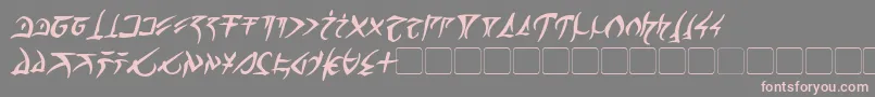 BarazhadBoldItalic Font – Pink Fonts on Gray Background