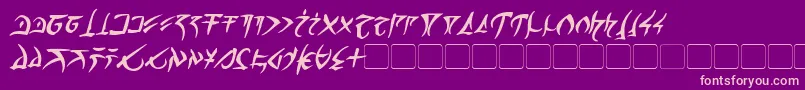 BarazhadBoldItalic Font – Pink Fonts on Purple Background