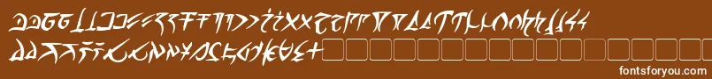 BarazhadBoldItalic Font – White Fonts on Brown Background