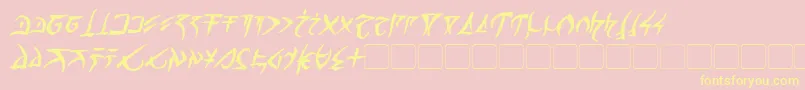BarazhadBoldItalic Font – Yellow Fonts on Pink Background