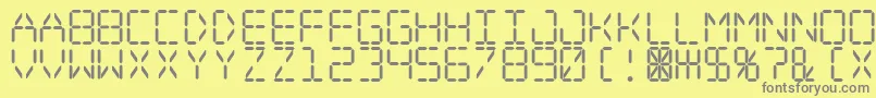 フォントDigitaldream – 黄色の背景に灰色の文字
