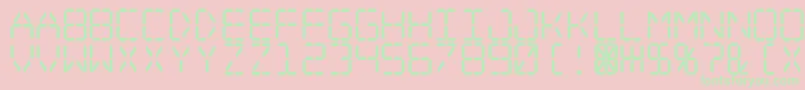 Шрифт Digitaldream – зелёные шрифты на розовом фоне