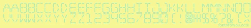 Czcionka Digitaldream – zielone czcionki na żółtym tle