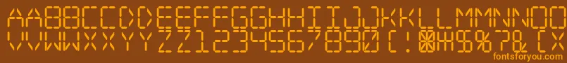Шрифт Digitaldream – оранжевые шрифты на коричневом фоне