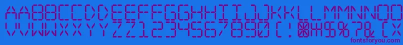 Шрифт Digitaldream – фиолетовые шрифты на синем фоне