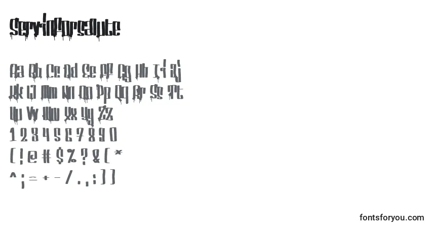 Fuente Servinforsalute - alfabeto, números, caracteres especiales