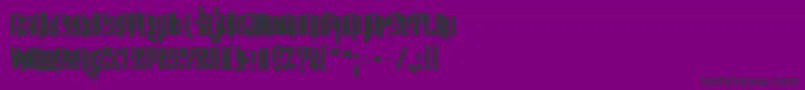 フォントServinforsalute – 紫の背景に黒い文字