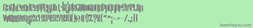 フォントServinforsalute – 緑の背景に灰色の文字