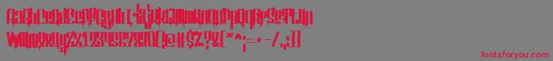 Servinforsalute Font – Red Fonts on Gray Background