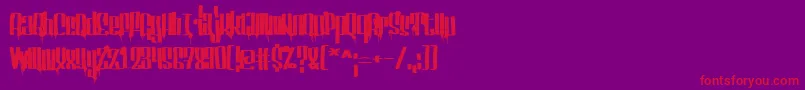 Шрифт Servinforsalute – красные шрифты на фиолетовом фоне