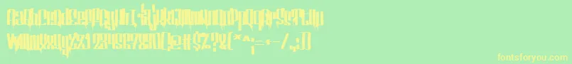 Шрифт Servinforsalute – жёлтые шрифты на зелёном фоне