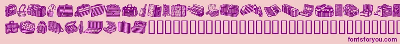 BagsAndStuffIi Font – Purple Fonts on Pink Background