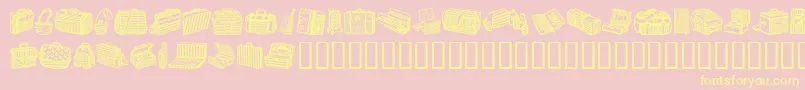 BagsAndStuffIi Font – Yellow Fonts on Pink Background