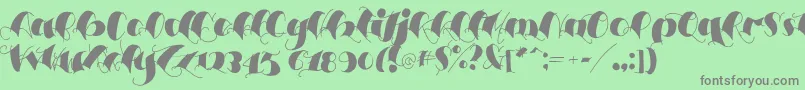 Espesorolas3 Font – Gray Fonts on Green Background