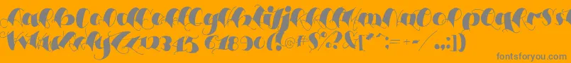 Espesorolas3 Font – Gray Fonts on Orange Background