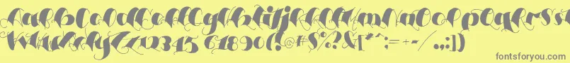 Espesorolas3 Font – Gray Fonts on Yellow Background