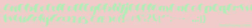 Espesorolas3 Font – Green Fonts on Pink Background