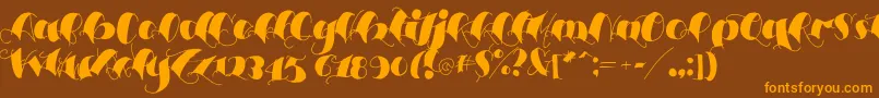 Espesorolas3 Font – Orange Fonts on Brown Background