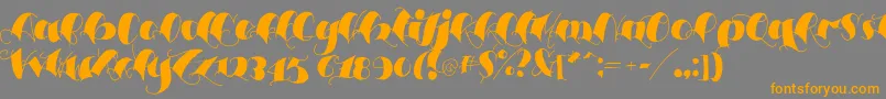 Espesorolas3 Font – Orange Fonts on Gray Background