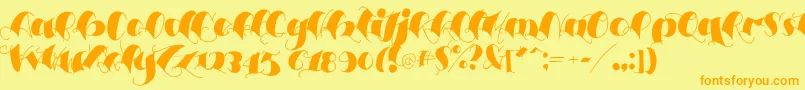 Espesorolas3 Font – Orange Fonts on Yellow Background