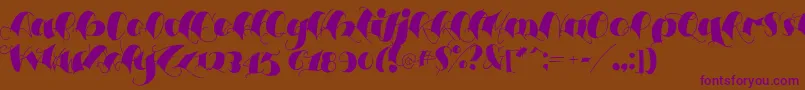 Espesorolas3 Font – Purple Fonts on Brown Background