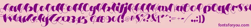 Espesorolas3-Schriftart – Violette Schriften auf rosa Hintergrund