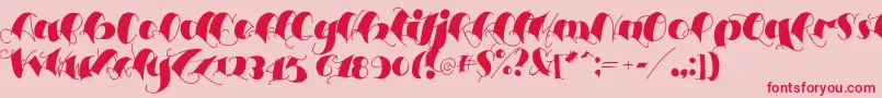 Espesorolas3 Font – Red Fonts on Pink Background