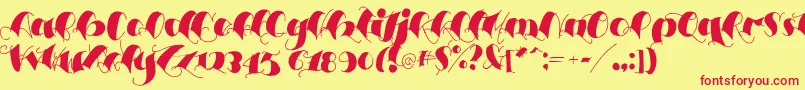 Espesorolas3 Font – Red Fonts on Yellow Background