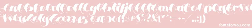 Espesorolas3-Schriftart – Weiße Schriften auf rosa Hintergrund