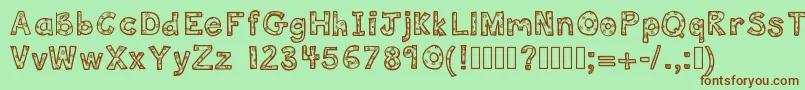 Deedeeflowers Font – Brown Fonts on Green Background