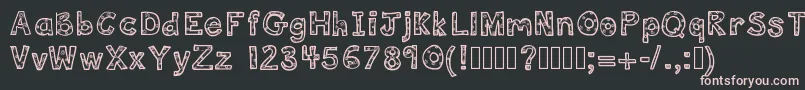 Deedeeflowers Font – Pink Fonts on Black Background