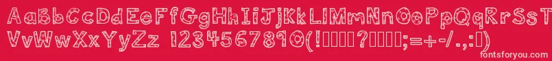 Deedeeflowers Font – Pink Fonts on Red Background