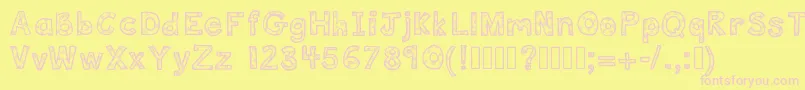 Deedeeflowers Font – Pink Fonts on Yellow Background