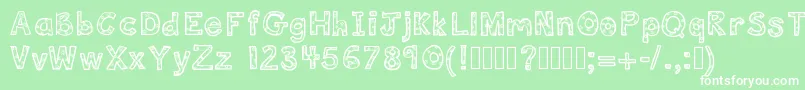 Deedeeflowers Font – White Fonts on Green Background