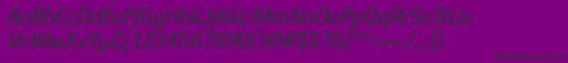 DynagroteskrItalic Font – Black Fonts on Purple Background