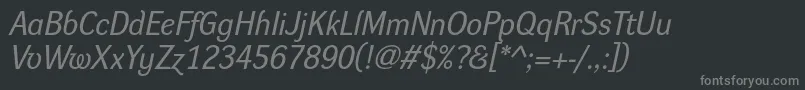 fuente DynagroteskrItalic – Fuentes Grises Sobre Fondo Negro