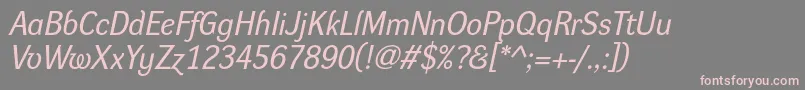 DynagroteskrItalic Font – Pink Fonts on Gray Background