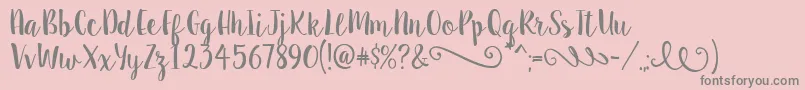 SweetPea Font – Gray Fonts on Pink Background