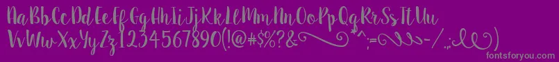Police SweetPea – polices grises sur fond violet