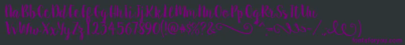 SweetPea Font – Purple Fonts on Black Background